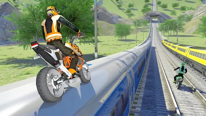 Bike vs Train Racing 3D screenshot 5