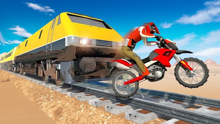 Bike vs Train Racing 3D screenshot 4