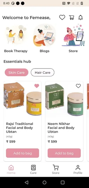 Femease : Women Wellness Hub screenshot 2