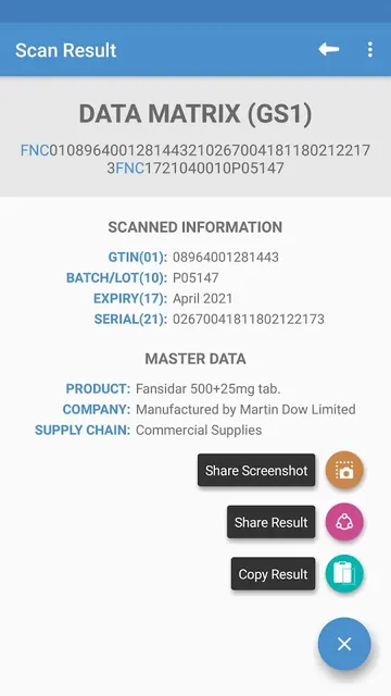 PHARMA TRAX SCANNER screenshot 2