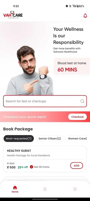 VAHCARE - Blood Test at Home screenshot 2