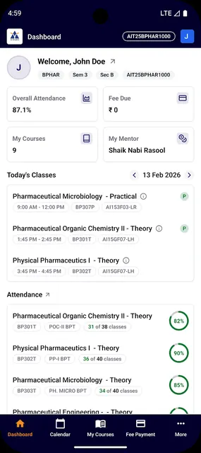 Acharya ERP screenshot 2