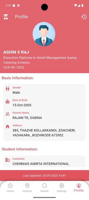 Chennais Amirta Student Portal screenshot 4