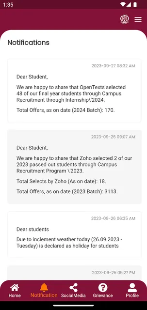 Sathyabama ERP screenshot 6