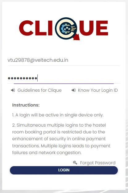 Vel Tech Clique screenshot 1