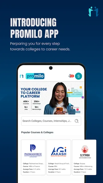 College, Job, & Meetup search screenshot 1