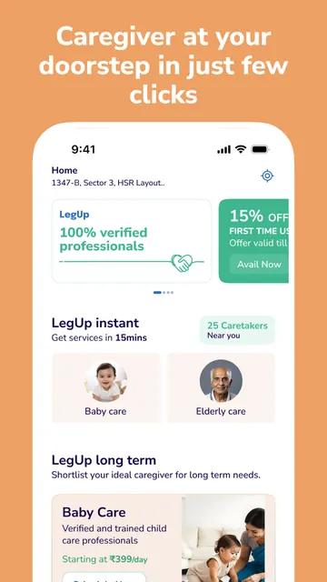 LegUp: Nanny & Elderly Care screenshot 6