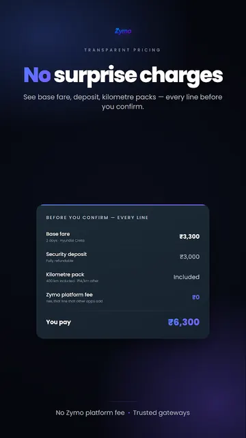 Zymo: Self Drive Car Rental screenshot 6