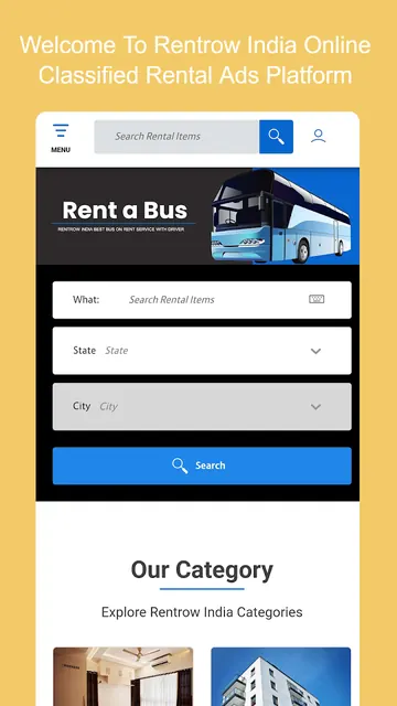 Rentrow India Online Rental Ad screenshot 1