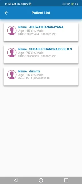 Sagar Patient App screenshot 2