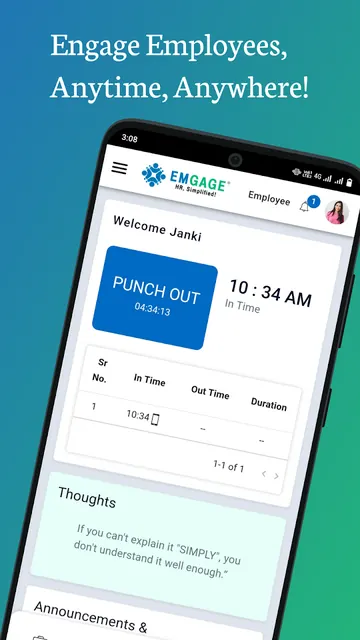 Emgage HRMS screenshot 1