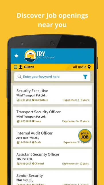 Try Jobs  - Job Search  app an screenshot 2