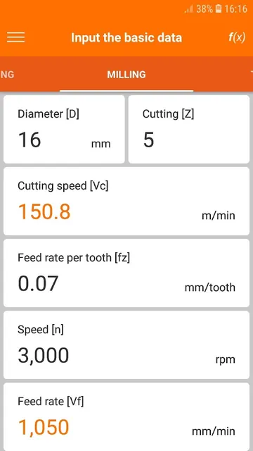 Hoffmann Machining Calculator screenshot 2