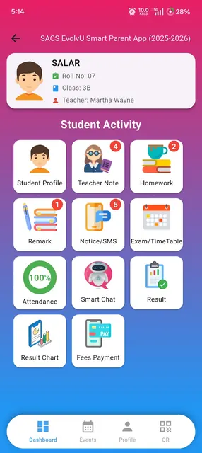 EvolvU Smart School - Parents screenshot 2