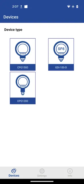 myWIKA device screenshot 1