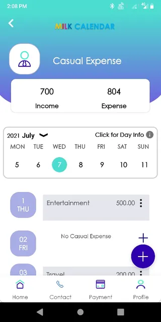 Milk Calendar screenshot 2