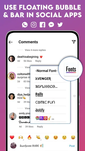 Cool Fonts & Keyboard for Bio screenshot 2