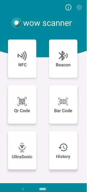 WOW Scanner QR,NFC,BLE,U-SONIC screenshot 2