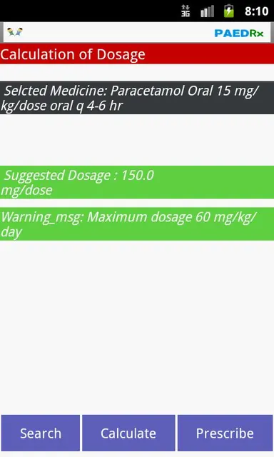 Kids Drug Dosage Calc - PaedRx screenshot 3