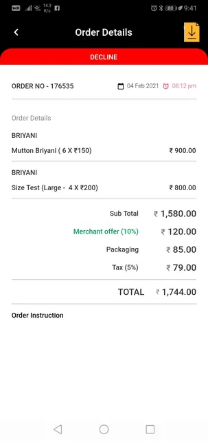 FLYER Eats - Merchant App (IN) screenshot 2