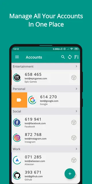 TOTP Authenticator – 2FA Cloud screenshot 1