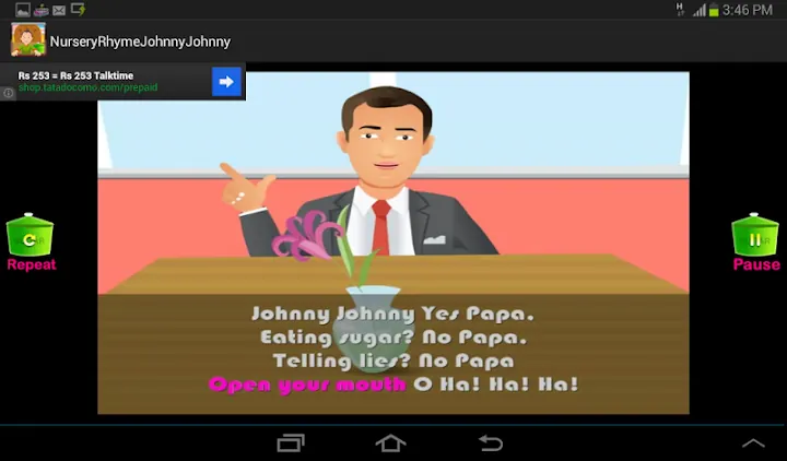 Kids Rhyme Johnny Yes Papa screenshot 2