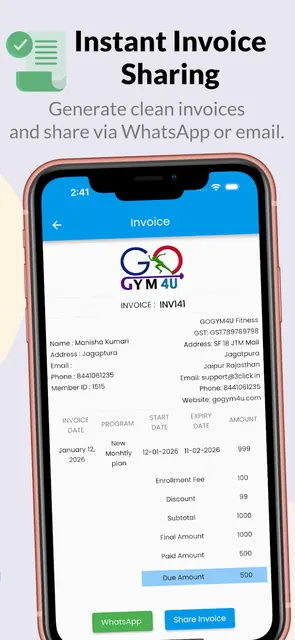 GoGym4U: Gym Management App screenshot 5