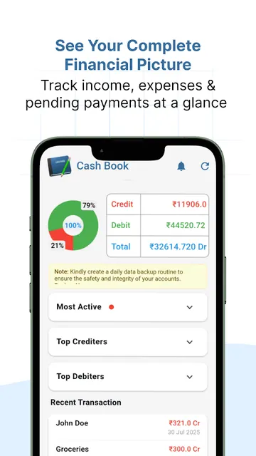 Cashbook: Digital Khata Book screenshot 1