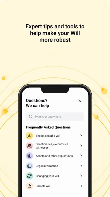 Yellow, Will-making made easy screenshot 2