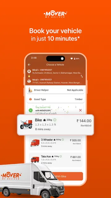 MOVER - Book Truck in 10 Mins screenshot 3
