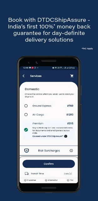 MyDTDC: Book | Send | Track screenshot 3