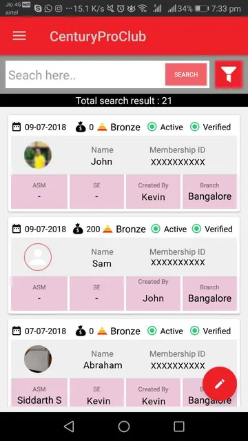SE App CenturyProClub screenshot 2