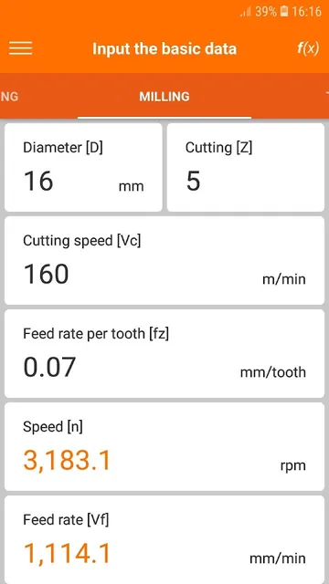 Hoffmann Machining Calculator screenshot 1