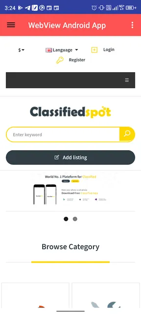 Webview Android App screenshot 1