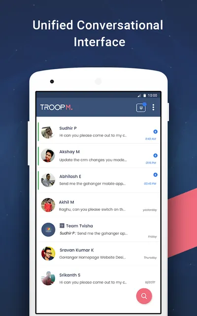Troop Messenger - Team Chat screenshot 1
