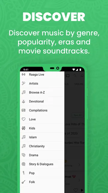 Raaga Hindi Tamil Telugu Songs screenshot 1