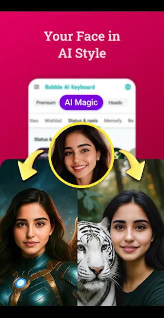 Bobble AI Keyboard Memes, Gifs screenshot 1