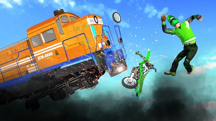 Bike vs Train Racing 3D screenshot 1
