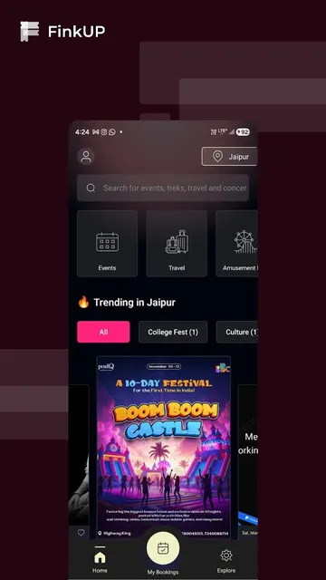FinkUP - Events  Play Travel screenshot 1