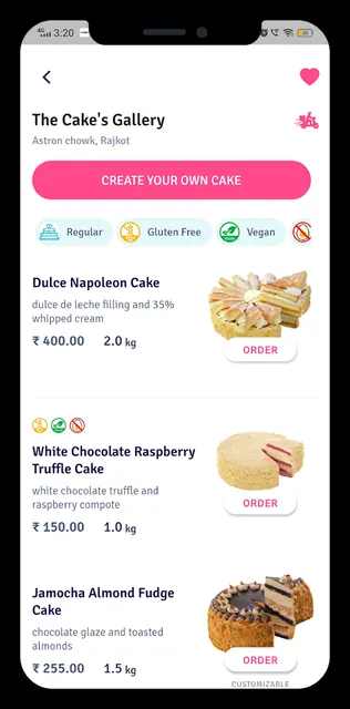 UpCake - Custom Cake Online screenshot 2