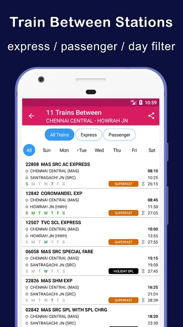 Indian Train Status - minits screenshot 6