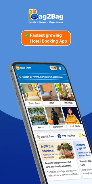 Hotel Booking App: Bag2Bag screenshot 1