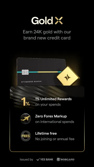 Uni: GoldX & UPI Credit Card screenshot 1