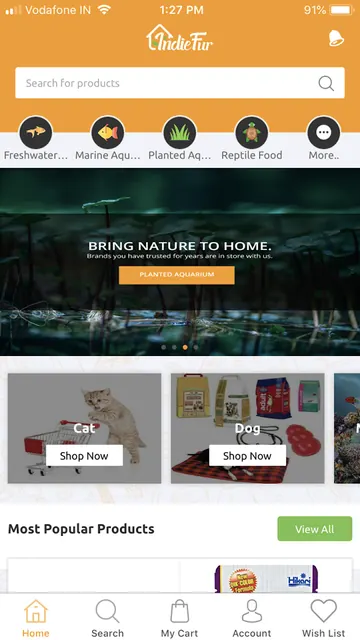 IndieFur Online Aquarium Store screenshot 2