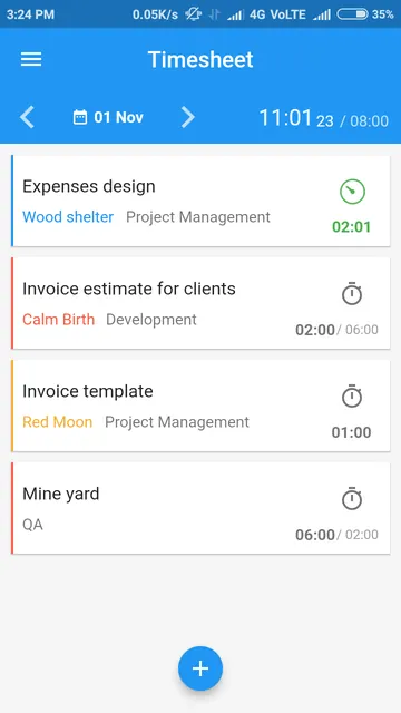 Output Time - Time Tracker screenshot 1