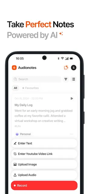 Audionotes: AI Notes & Minutes screenshot 1