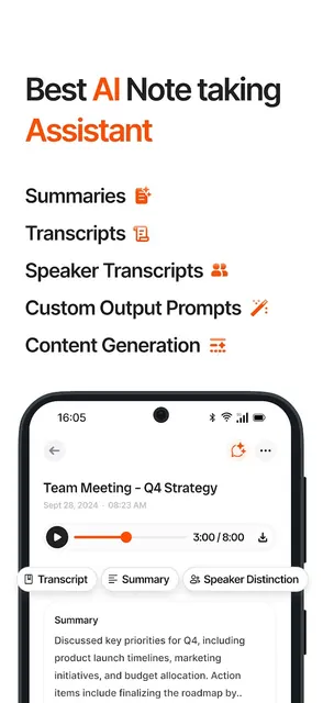 Audionotes: AI Notes & Minutes screenshot 2