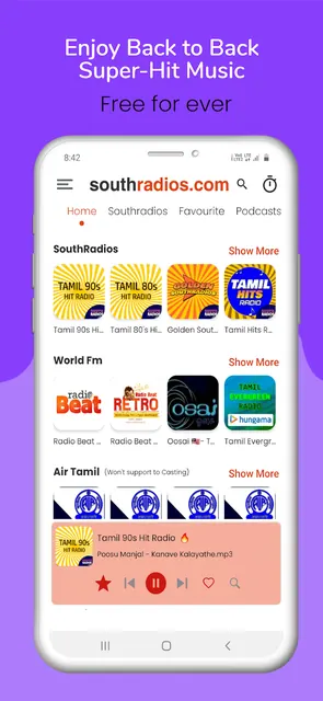 Southradios Tamil FM Radio HD screenshot 2