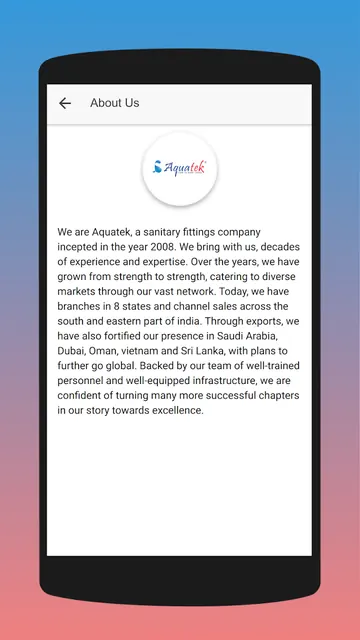 AQUATEK SANITARY FITTINGS screenshot 5