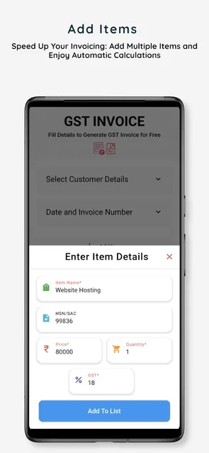 GST Invoice Generator - Typof screenshot 4